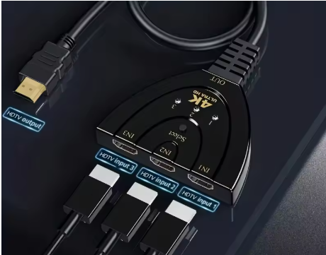 Conmutador Compatible Con HDTV de 3 Puertos 4K x 2K miniatura 2